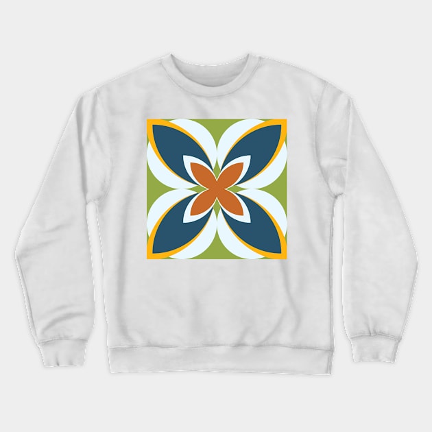 Modern Geometric Pacifika Inspired Medallion Crewneck Sweatshirt by FrancesPoff